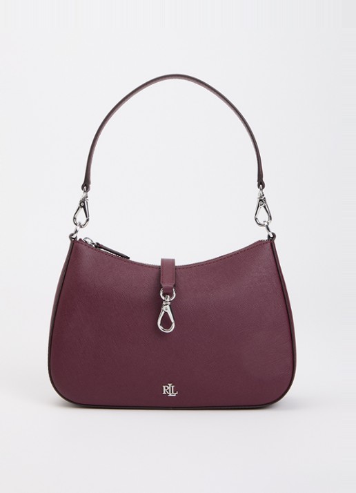 Ralph Lauren Danni Medium schoudertas van leer met afneembare schouderriem