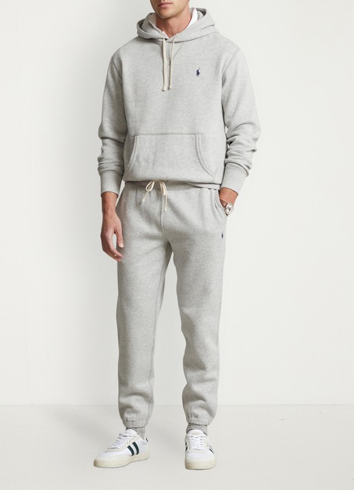 Ralph Lauren De fleece RL trainingsbroek - voorkant 5 andover heather / grijs