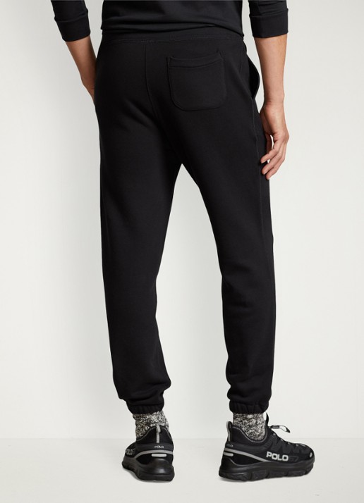 Ralph Lauren De fleece RL trainingsbroek - achterkant 3 polo black / zwart