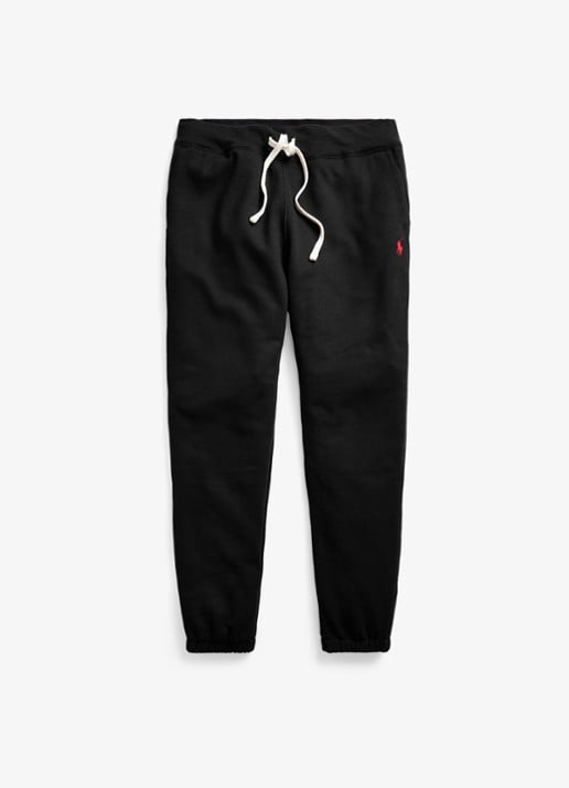 Ralph Lauren De fleece RL trainingsbroek - voorkant 4 polo black / zwart