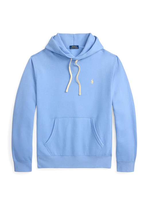 Ralph Lauren De RL fleece hoodie - voorkant 2 bristol blue / blauw