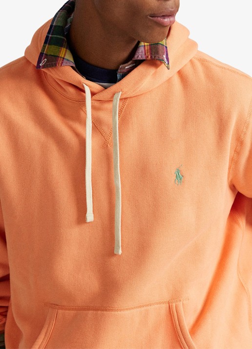Ralph Lauren De RL fleece hoodie - detail 2 pompano orange