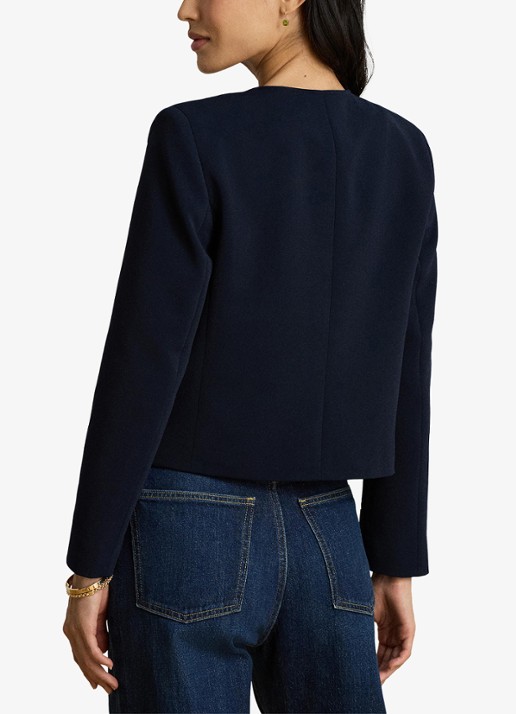 Ralph Lauren Double-breasted jack met klepzakken - achterkant 3 blauw
