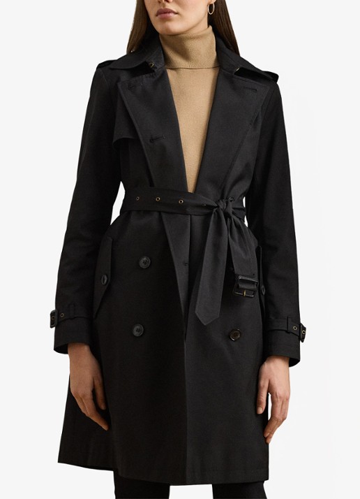 Ralph Lauren Double-breasted trenchcoat met ceintuur