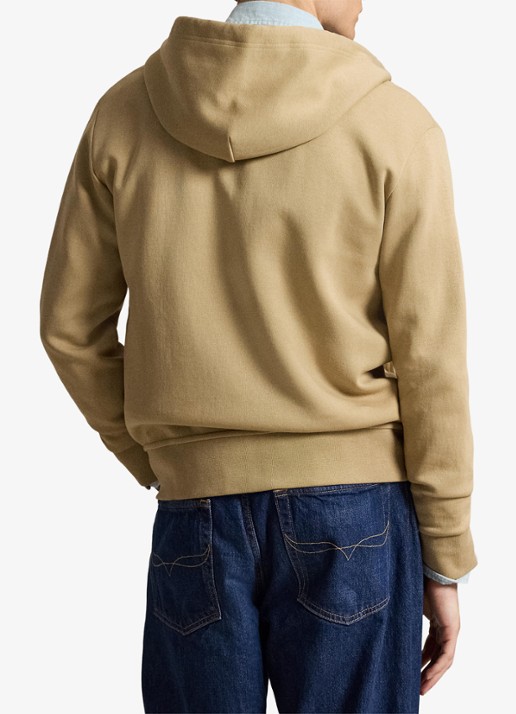 Ralph Lauren Double-knit hoodie met volledige rits - achterkant 5 surrey tan
