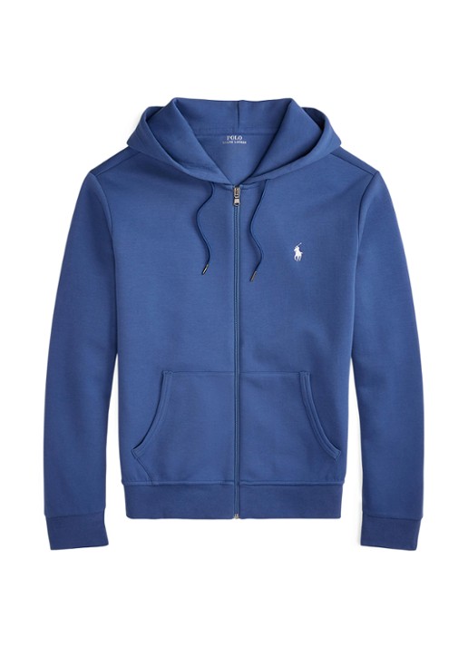 Ralph Lauren Double-knit hoodie met volledige rits - voorkant 2 night navy