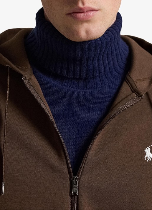 Ralph Lauren Double-knit hoodie met volledige rits - detail 5 nutmeg brown
