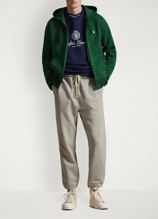 Ralph Lauren Double-knit hoodie met volledige rits - voorkant 2 new forest