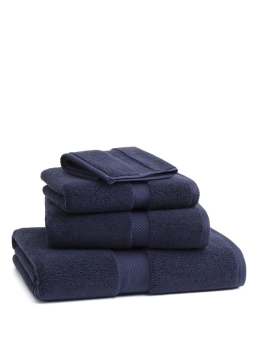 Ralph Lauren Dulaney badhanddoek - 50 x 100 cm - detail donkerblauw