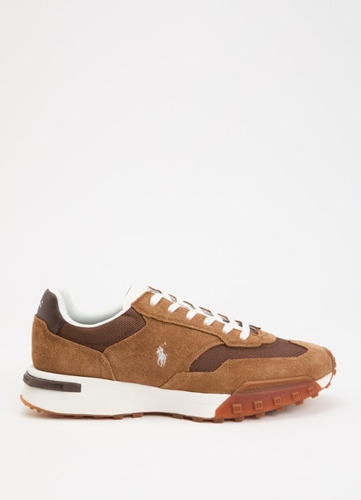 Ralph Lauren Eldridge sneaker van suède met mesh details