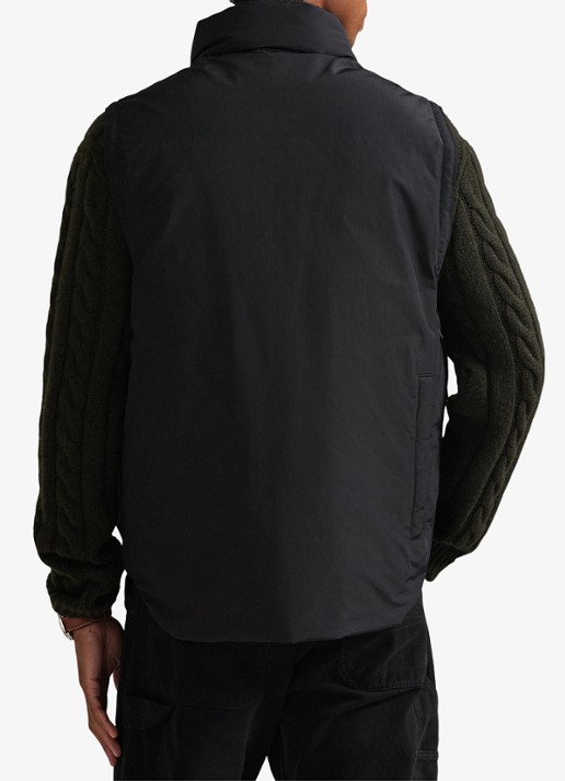 Ralph Lauren Eldson bodywarmer met donsvulling en klepzakken - achterkant polo black / zwart