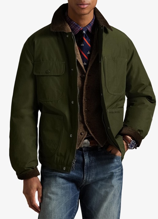 Ralph Lauren Elsdon jack met donsvulling - voorkant 2 dark loden / donkergroen
