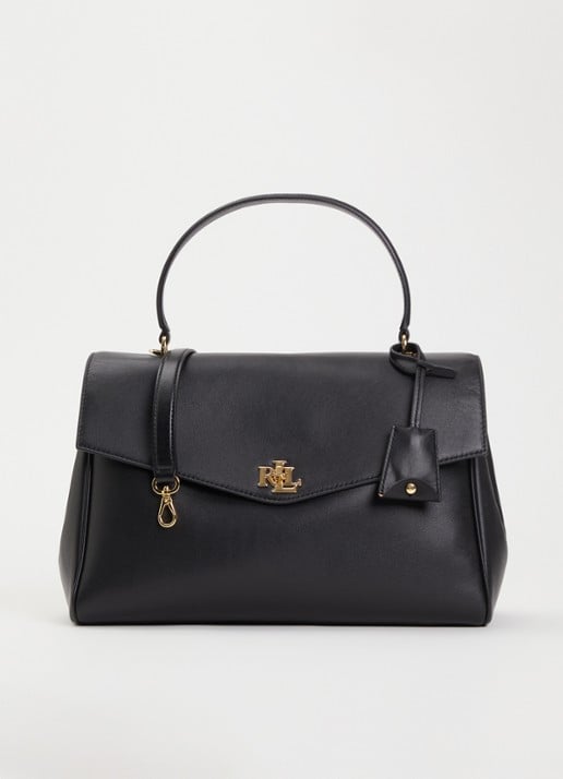 Ralph Lauren Farrah schoudertas van leer met afneembare schouderriem