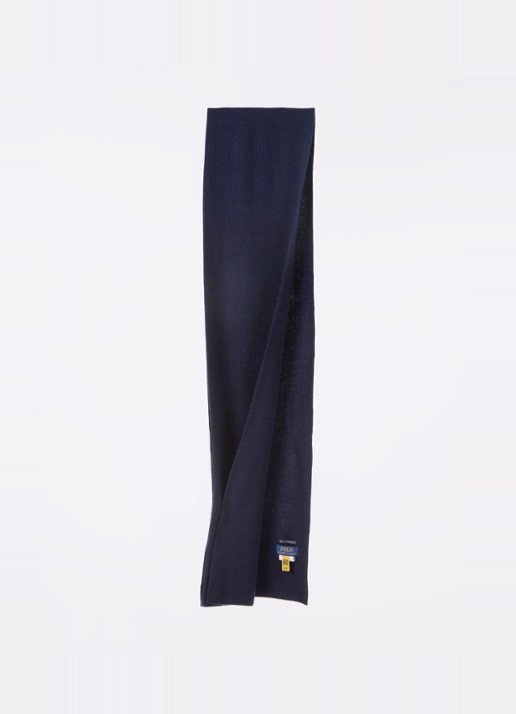 Ralph Lauren Fijngebreide muts en sjaal van wol in giftbox - detail 2 donkerblauw