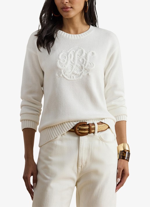 Ralph Lauren Fijngebreide pullover met logoborduring