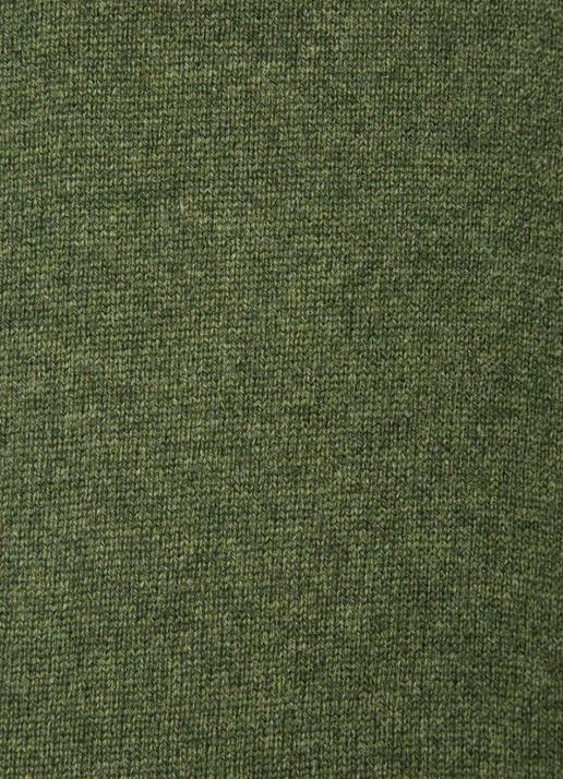Ralph Lauren Fijngebreide pullover van wol met halve rits - detail 2 bronsgroen