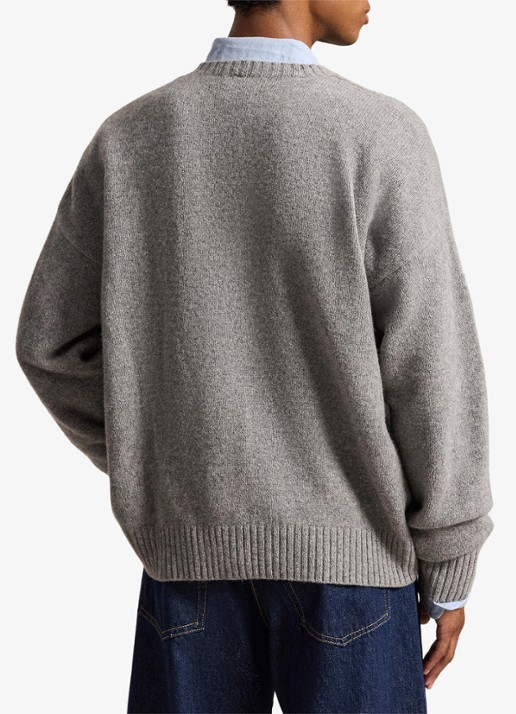 Ralph Lauren Fijngebreide trui in kasjmierblend - achterkant 6 grijs