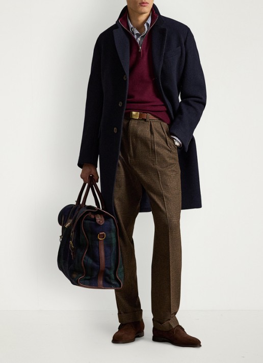 Ralph Lauren Fijngebreide trui met halve rits en logoborduring - detail 2 merlot wine heather / rood