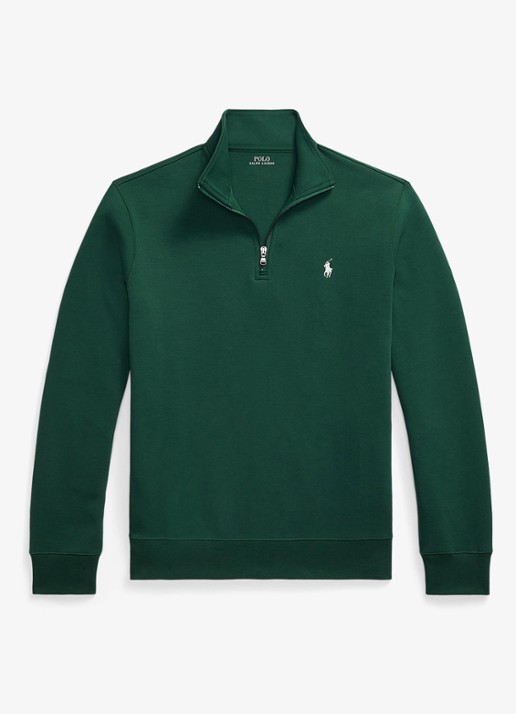 Ralph Lauren Fijngebreide trui met logoborduring - voorkant donkergroen