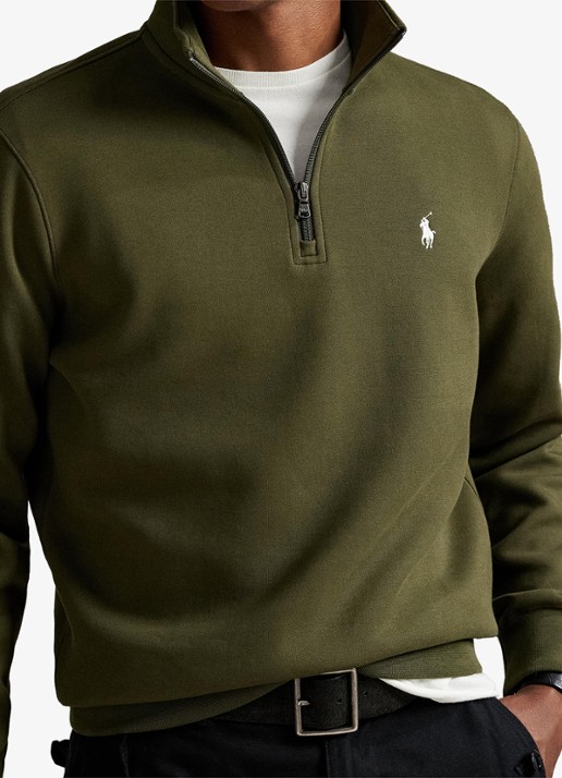 Ralph Lauren Fijngebreide trui met logoborduring - detail 2 olijfgroen
