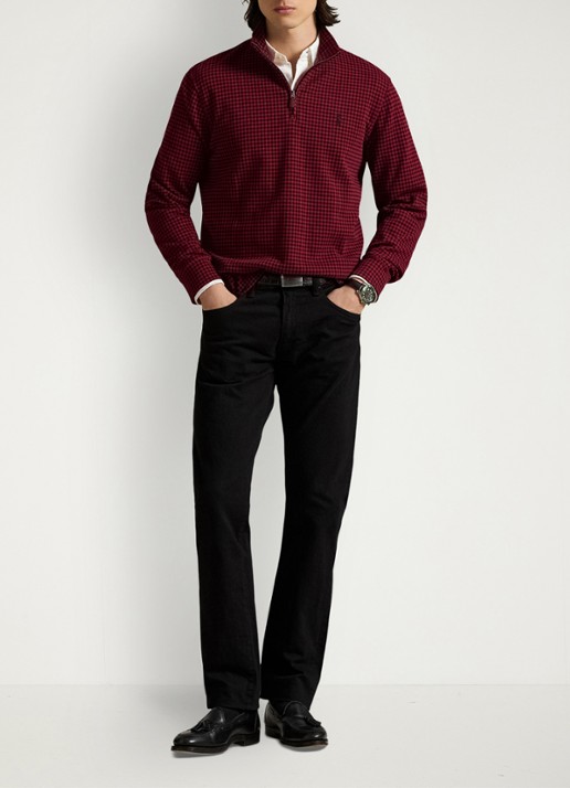 Ralph Lauren Fijngebreide trui met ruitdessin - voorkant 5 red / rood