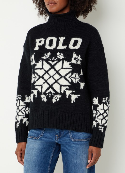Ralph Lauren Fijngebreide trui van wol met ingebreide logo
