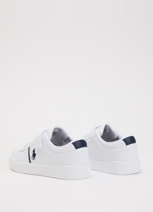 Ralph Lauren Frazier sneaker met logoborduring  - achterkant wit