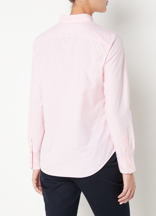 Ralph Lauren Georgia blouse met logoborduring - achterkant 4 lichtroze