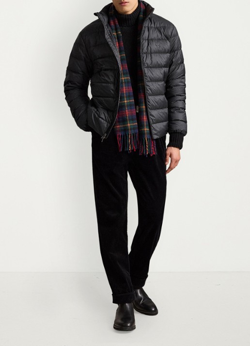 Ralph Lauren Gevoerde performance bodywarmer met rits - voorkant 2 polo black / zwart