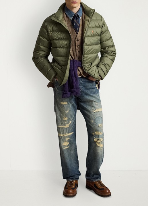 Ralph Lauren Gevoerde performance bodywarmer met rits - detail 3 cruise olive / olijfgroen