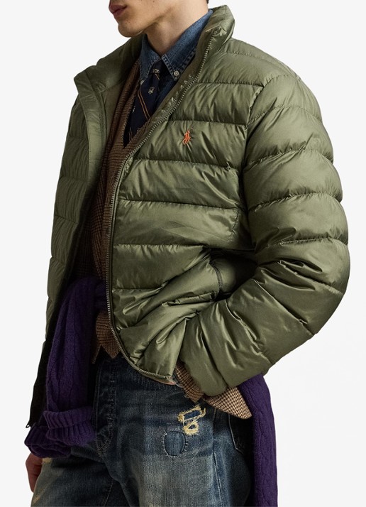 Ralph Lauren Gevoerde performance bodywarmer met rits - voorkant 2 cruise olive / olijfgroen