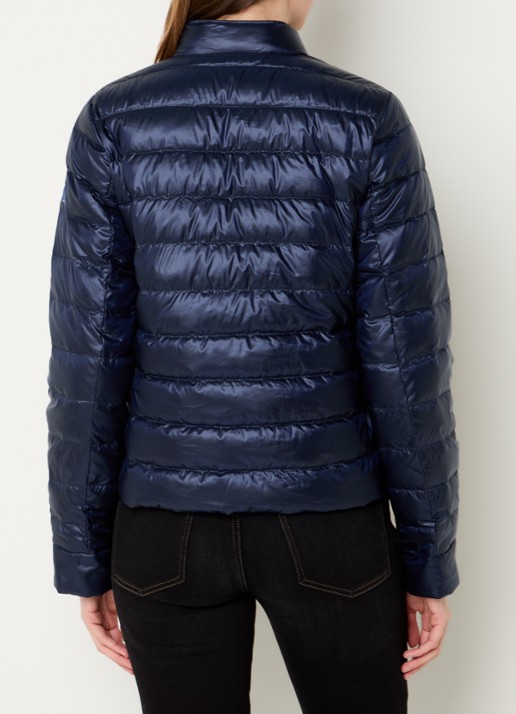 Ralph Lauren Gewatteerd jack met donsvulling en klepzakken - achterkant 2 donkerblauw