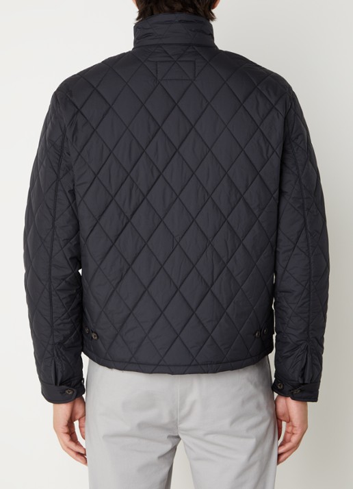 Ralph Lauren Gewatteerd jack met quilt patroon - achterkant polo black