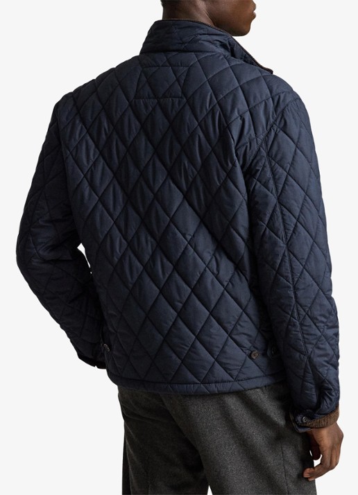 Ralph Lauren Gewatteerd jack met quilt patroon - achterkant 3 college navy/charcoal / donkerblauw