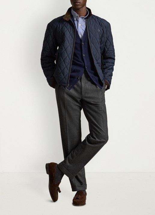Ralph Lauren Gewatteerd jack met quilt patroon