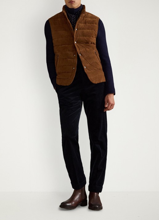 Ralph Lauren Gewatteerde bodywarmer van suède
