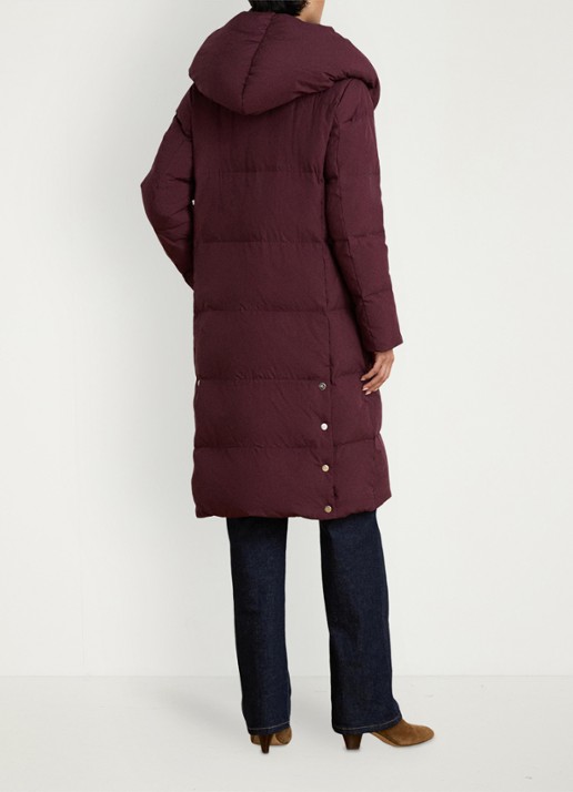 Ralph Lauren Gewatteerde jas met donsvulling - achterkant 3 dark garnet / bordeauxrood