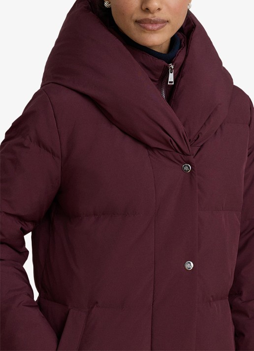 Ralph Lauren Gewatteerde jas met donsvulling - detail 2 dark garnet / bordeauxrood
