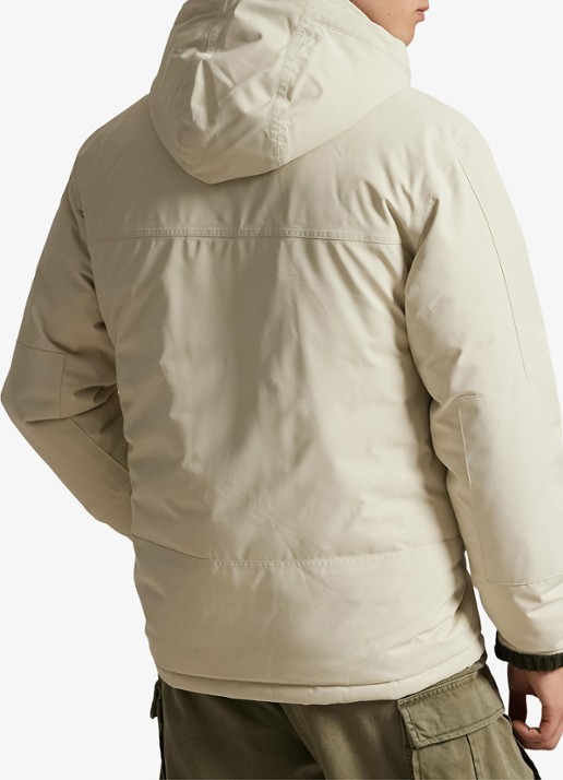 Ralph Lauren Gewatteerde jas met ritszakken - achterkant 6 basic sand / beige