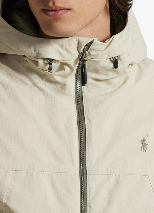 Ralph Lauren Gewatteerde jas met ritszakken - detail 4 basic sand / beige