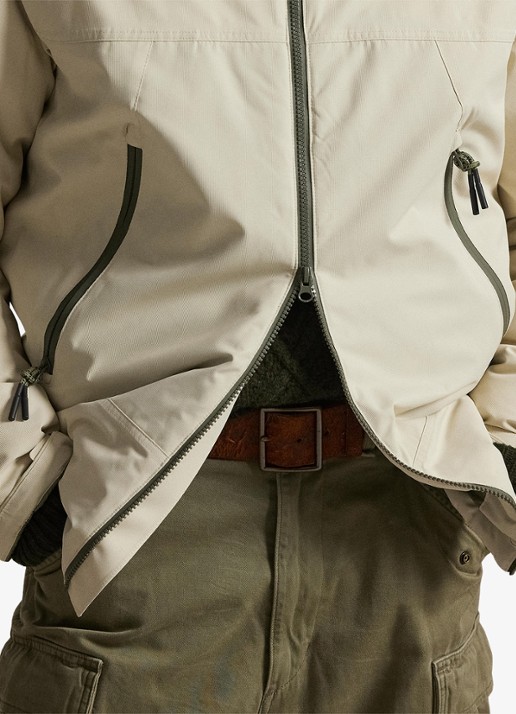 Ralph Lauren Gewatteerde jas met ritszakken - detail 5 basic sand / beige