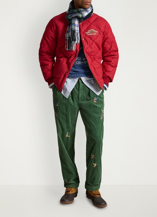 Ralph Lauren Gewatteerde jas met steekzakken en logoprint