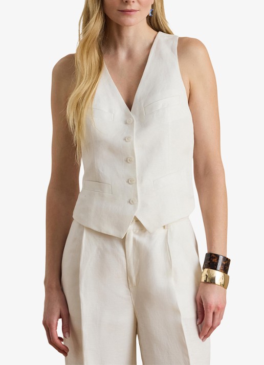 Ralph Lauren Gilet in linnenblend