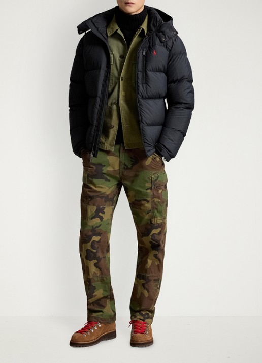 Ralph Lauren Gorham puffer jack met donsvulling en ritszakken - detail 3 polo black / zwart