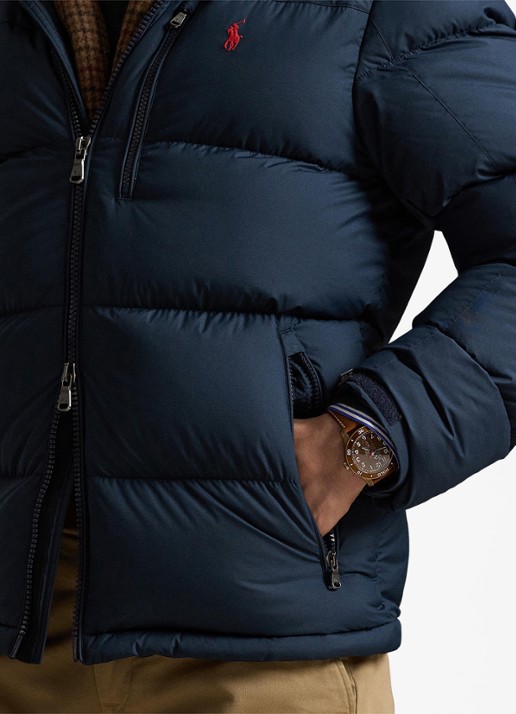 Ralph Lauren Gorham puffer jack met donsvulling en ritszakken - detail 3 collection navy / donkerblauw