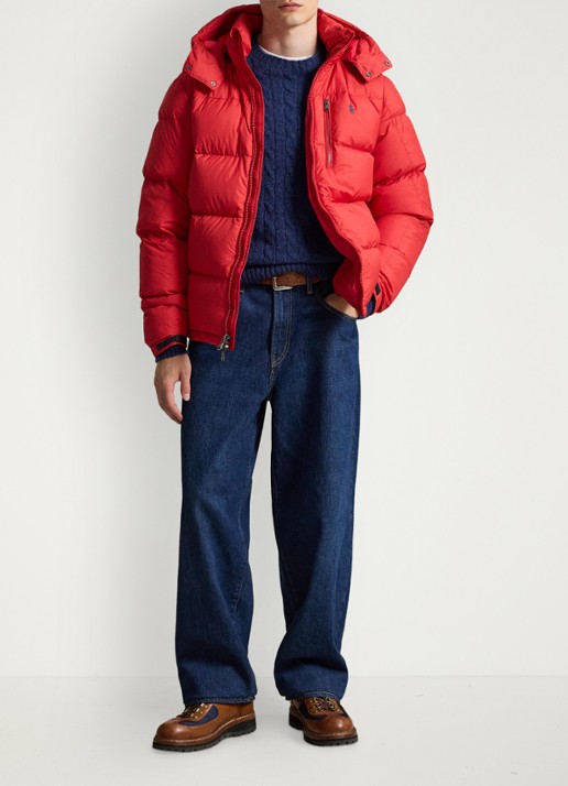 Ralph Lauren Gorham puffer jack met donsvulling en ritszakken - detail 2 rl 2000 red / rood