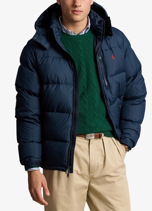 Ralph Lauren Gorham puffer jack met ritszakken - detail 5 collection navy / donkerblauw