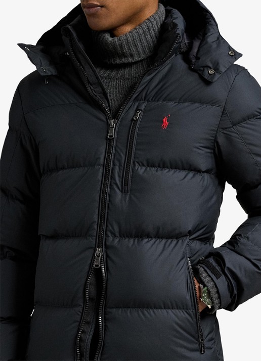 Ralph Lauren Gorham puffer jack met ritszakken - detail 8 polo black / zwart