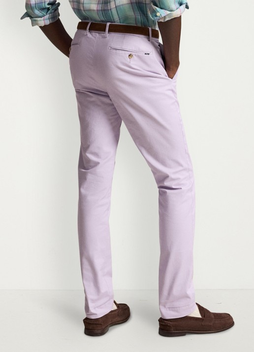 Ralph Lauren Greenwich slim fit chino met stretch - achterkant spring iris / paars