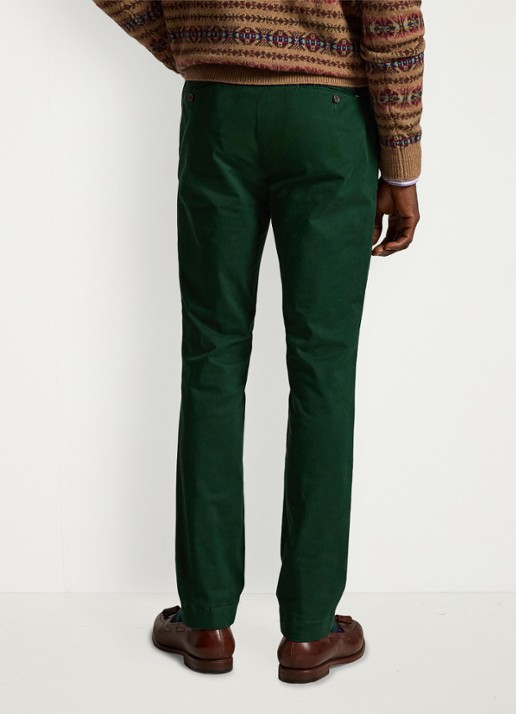 Ralph Lauren Greenwich slim fit chino met stretch - achterkant college green / donkergroen